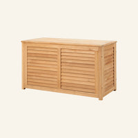 Teak cushion box, outdoor cushion storage by HiTeak