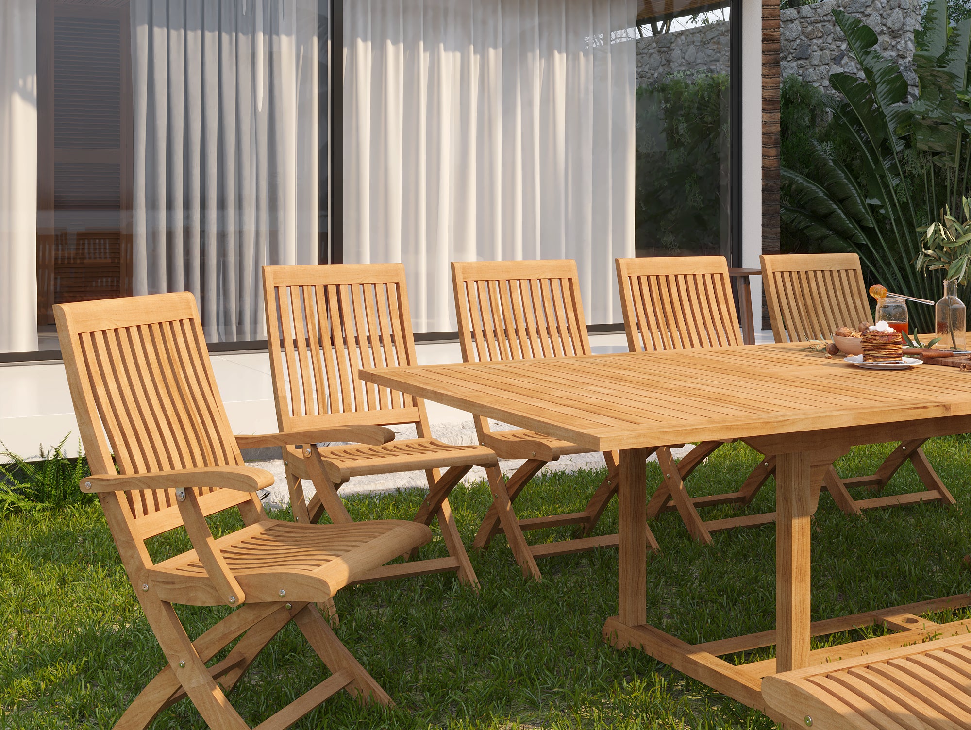 DEVON FOLDING ARMCHAIR – HiTeak Furniture