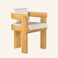 Forma dining armchair, solid teak outdoor dining chair by HiTeak