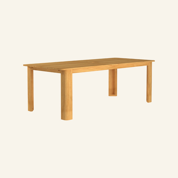 Forma dining table, solid teak outdoor dining table by HiTeak