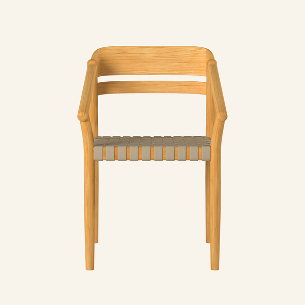 Kaia dining armchair, teak outdoor dining chair by HiTeak