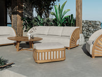 Solis sofa in Silver in an outdoor lounge setting
