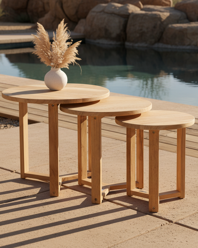 LARGE NESTING SIDE TABLE