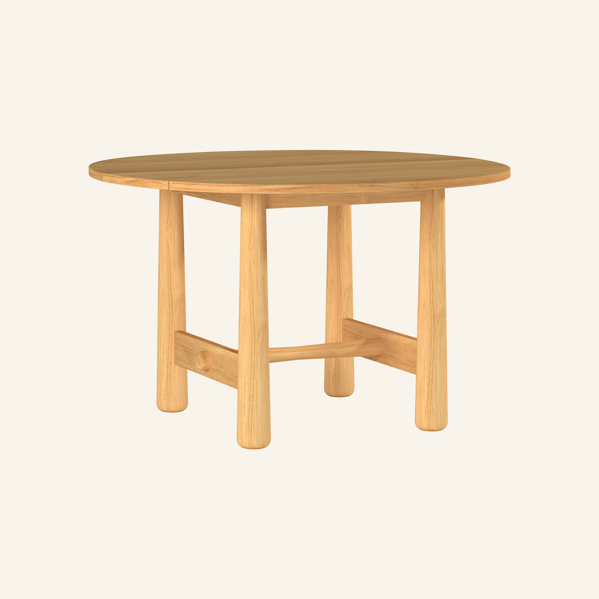 Isla round dining table, solid Grade-A teak outdoor dining table by HiTeak