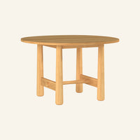Isla round dining table, solid Grade-A teak outdoor dining table by HiTeak