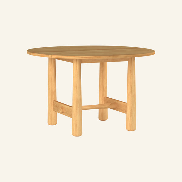 Isla round dining table, solid Grade-A teak outdoor dining table by HiTeak