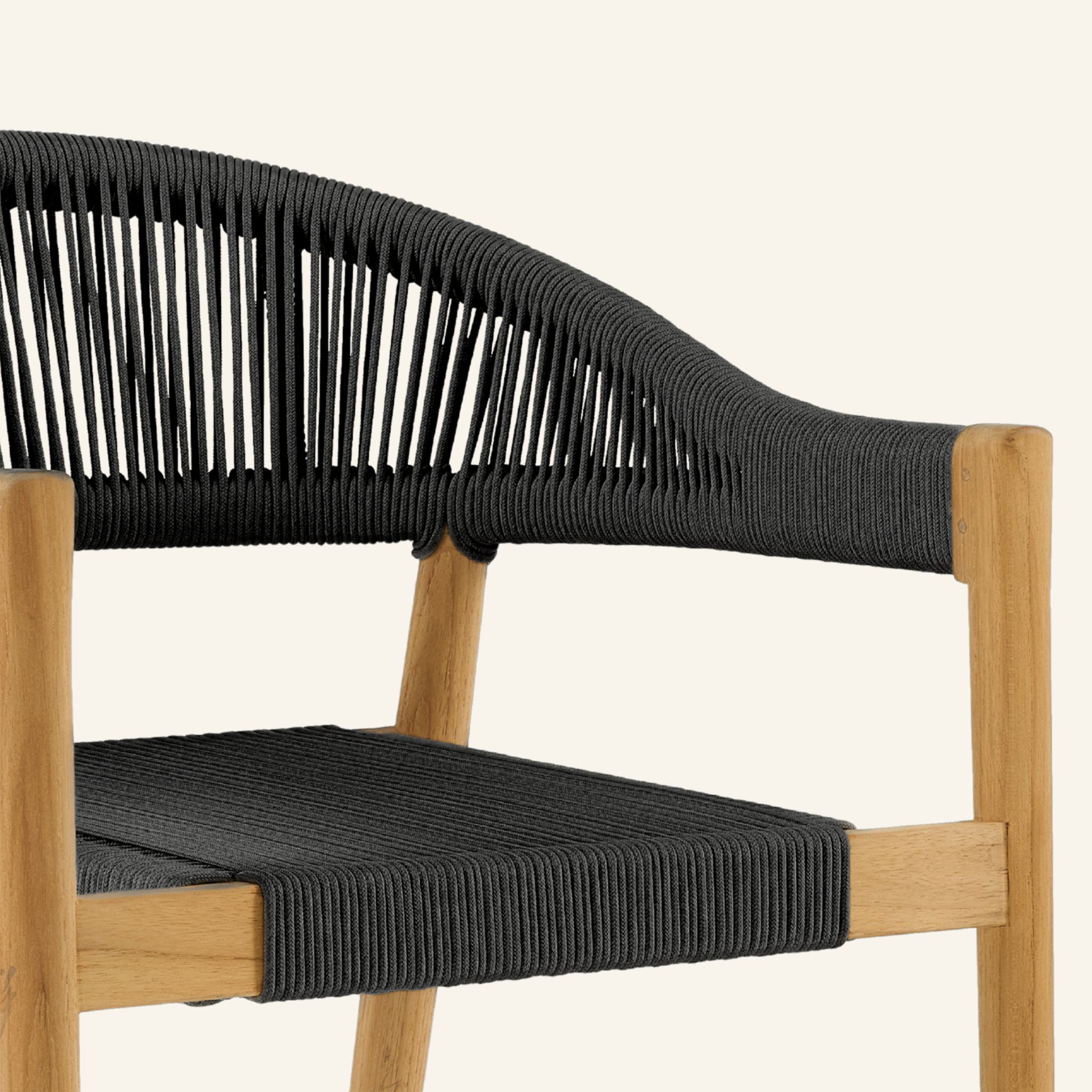 Klint Rope Stacking Armchair | Teak Rope Chair – HiTeak Furniture