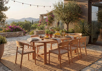 Kaia dining side chair in an outdoor patio setting