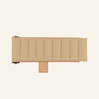 Lance sunlounger in camel, viewed from above