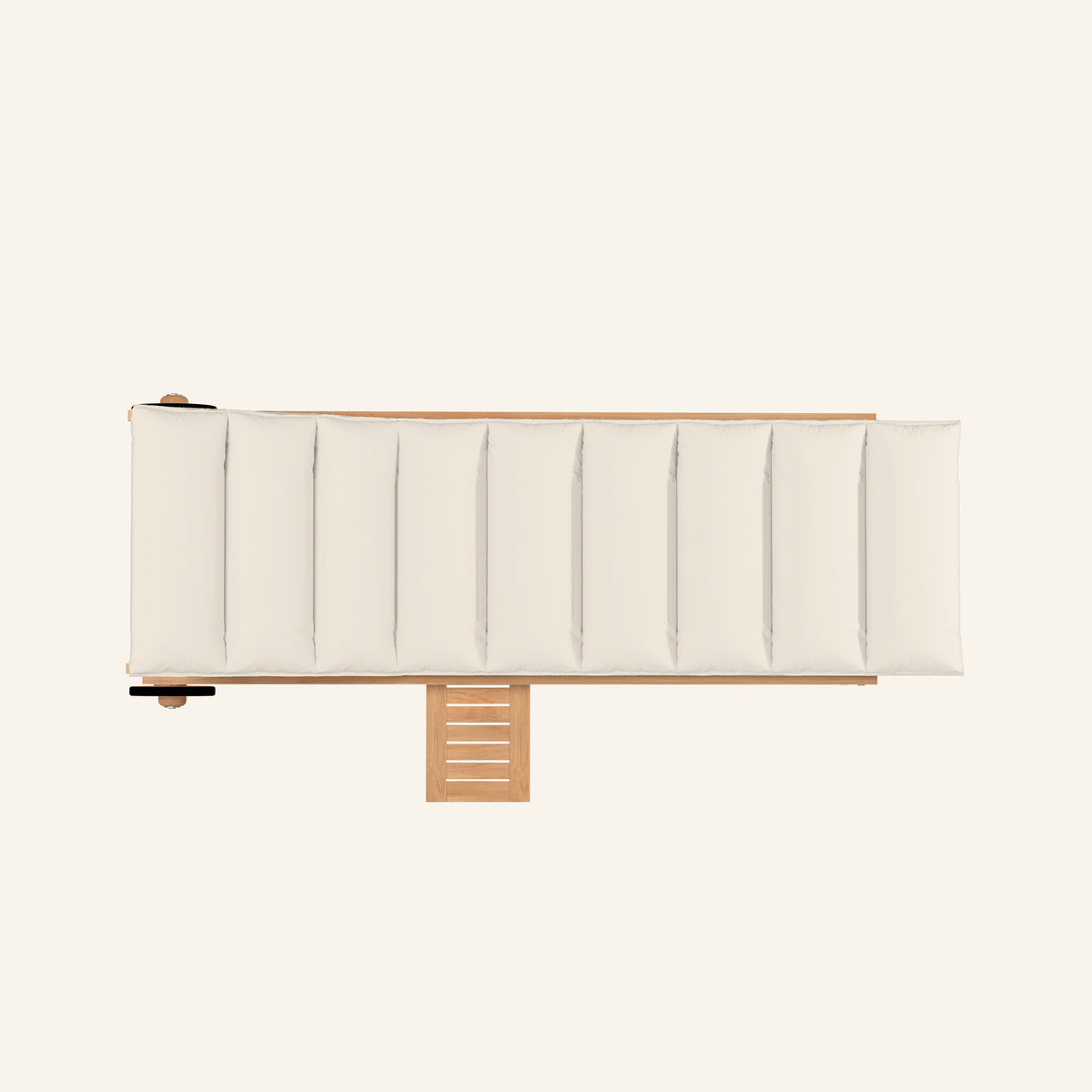 Lance sunlounger in canvas, viewed from above