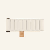 Lance sunlounger in canvas, viewed from above