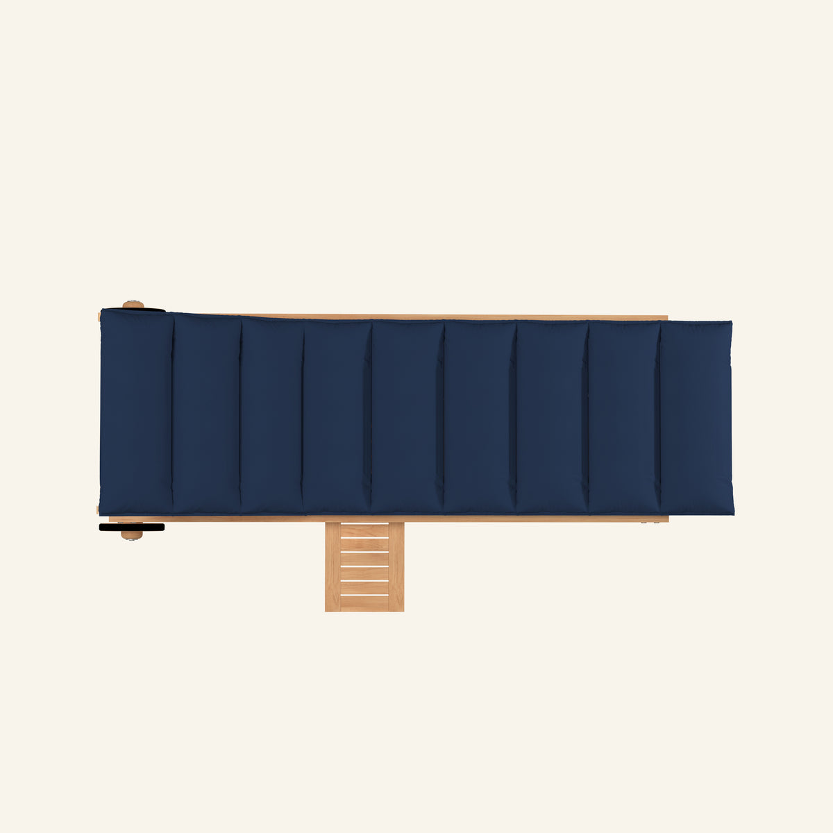 Lance sunlounger in navy, viewed from above