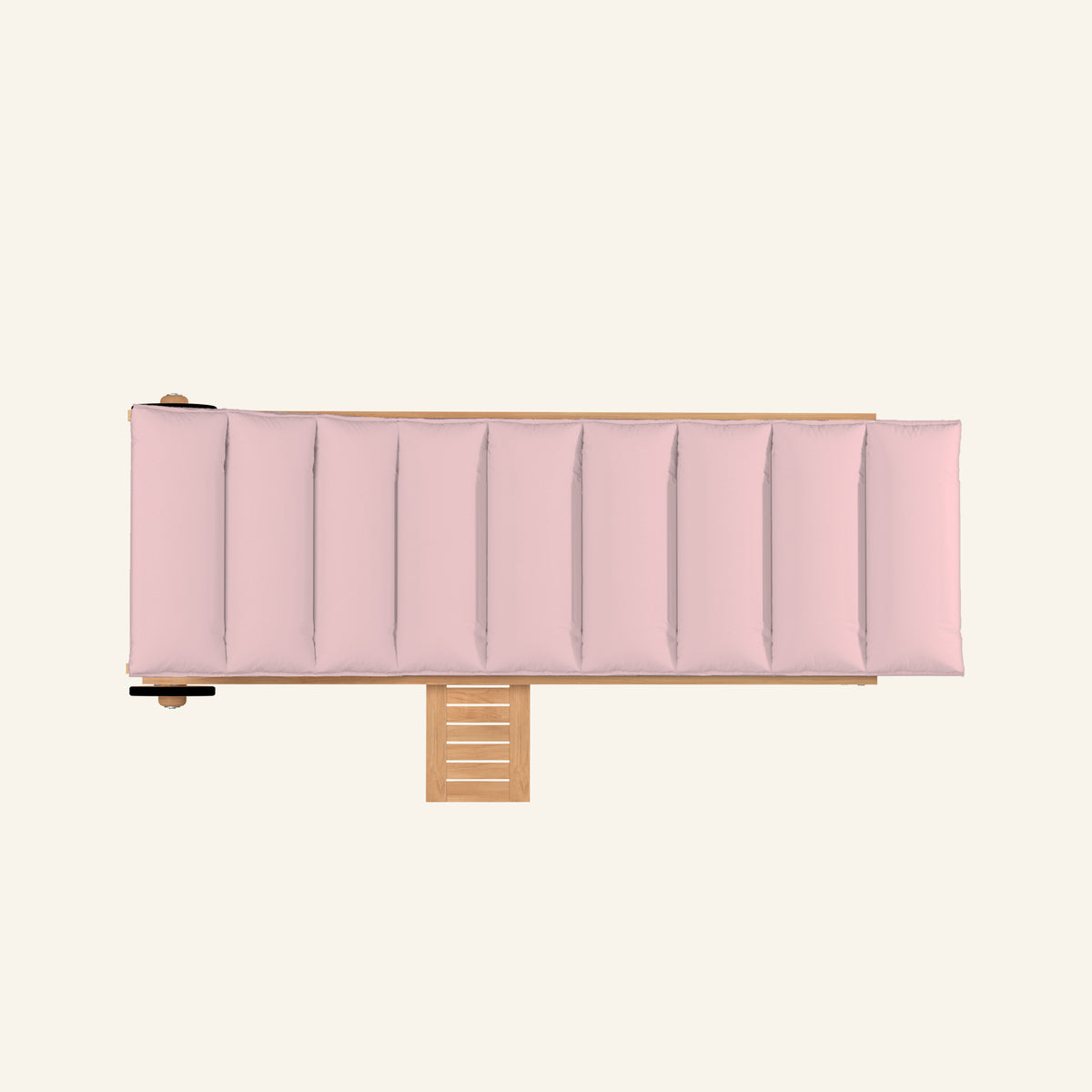 Lance sunlounger in pink, viewed from above
