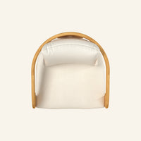 Mira lounge chair, overhead view of the seat and cushions