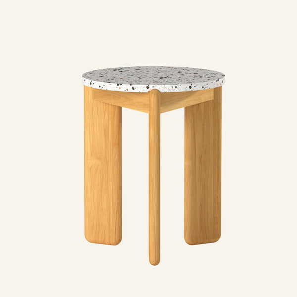 Mori side table, solid Grade-A teak outdoor side table by HiTeak