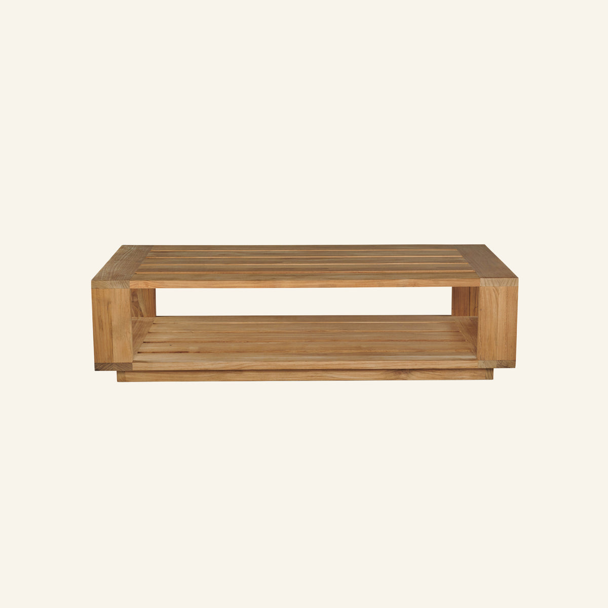 Qube coffee table, solid teak outdoor coffee table by HiTeak