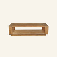 Qube coffee table, solid teak outdoor coffee table by HiTeak