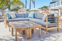SoHo sectional sofa in Charcoal on an outdoor terrace