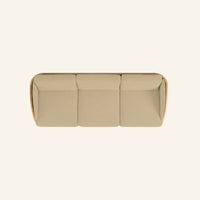 Solis sofa in Camel, overhead view of the seat and cushions