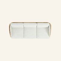 Solis sofa in Canvas, overhead view of the seat and cushions