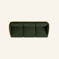 Solis sofa in Jungle, overhead view of the seat and cushions