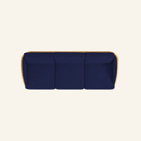 Solis sofa in Navy, overhead view of the seat and cushions